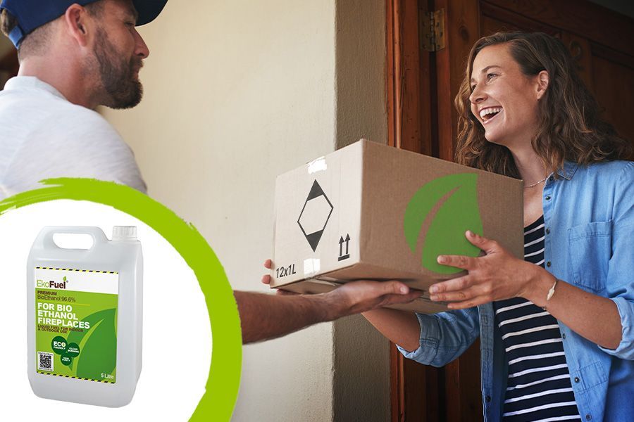 Ekofuel’s 5-Litre Bioethanol Fuel Containers, Delivered to your Door